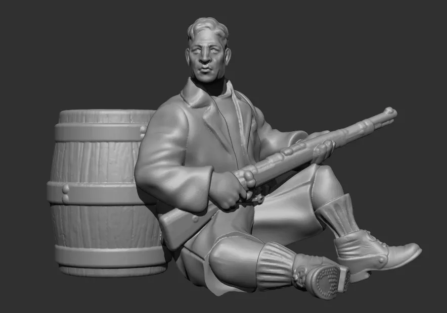 Des Tranchées Insurgés Parisiens FFI fichiers STL 28mm 13 figs