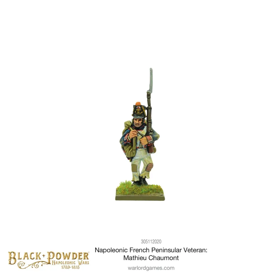 Warlord Games Black Powder Napoleonic French Peninsular Veteran Mathieu Chaumont figurine résine