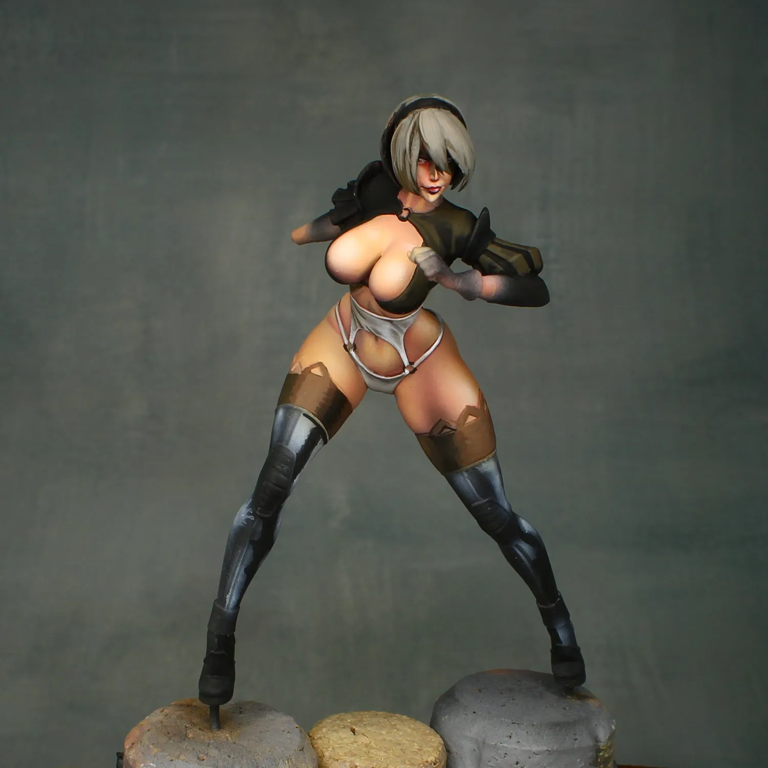 Brother Vinni Cyber Mercenary figurine résine 90 mm femme