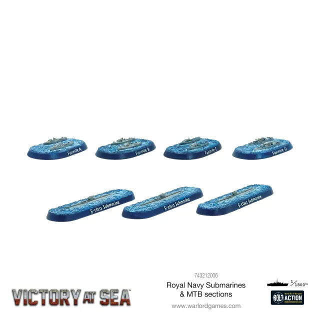 Victory at Sea Royal Navy Submarines & MTB résine