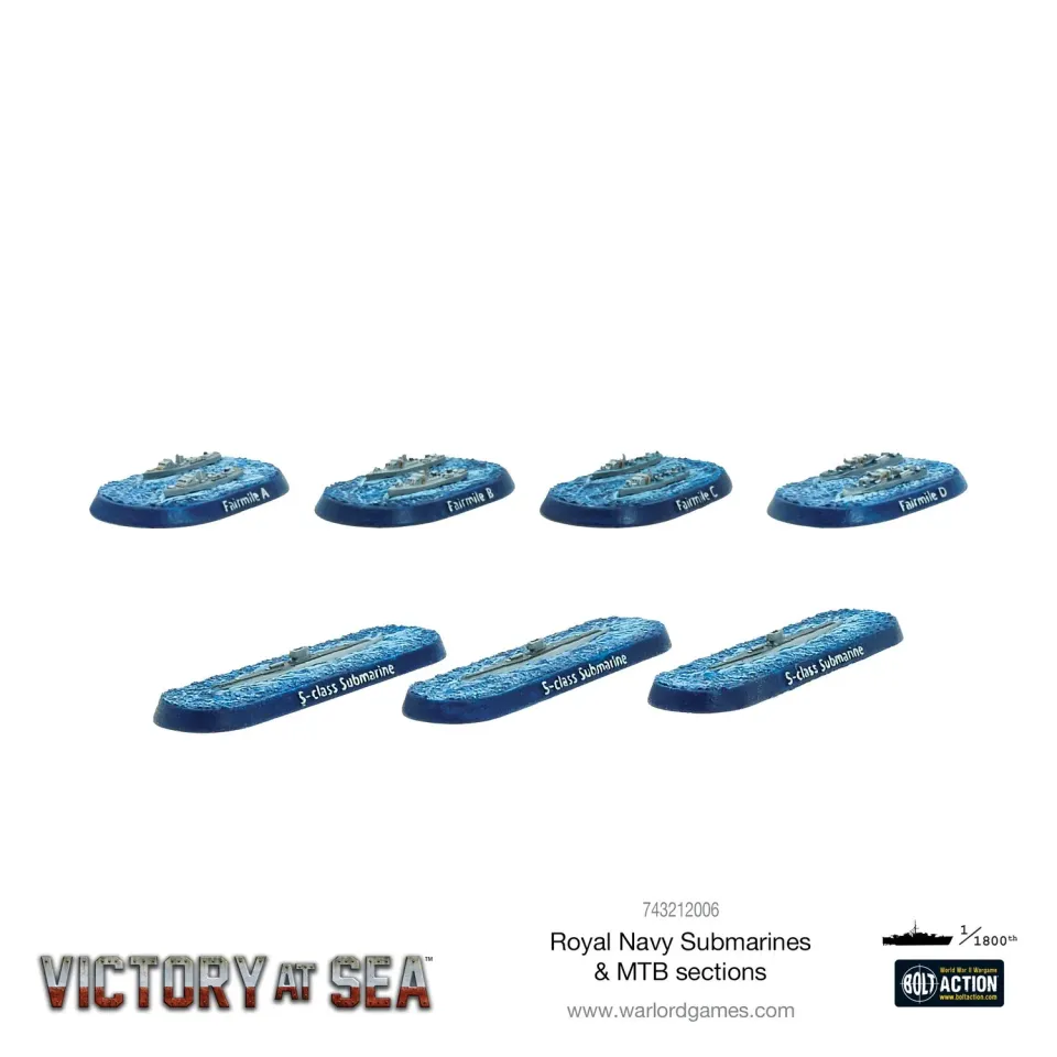 Victory at Sea Royal Navy Submarines & MTB résine