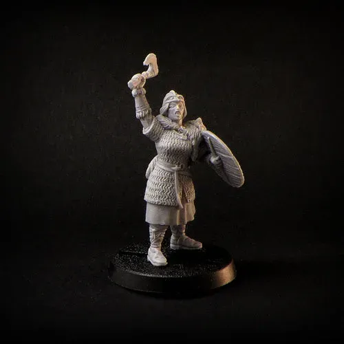 Brother Vinni Shield Maiden figurine résine 28mm cheffe viking