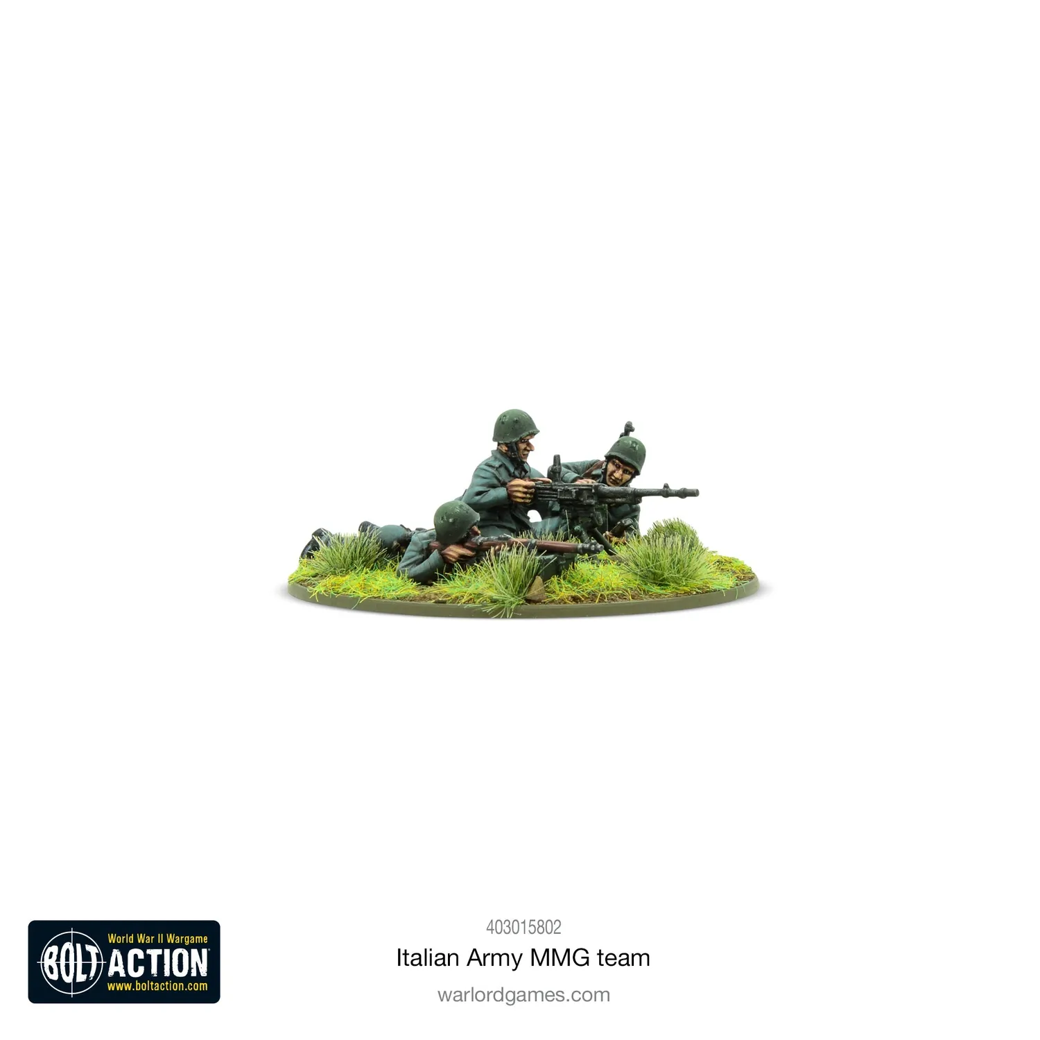 Bolt Action Italian Army MMG team équipe mitrailleuse métal Breda M37