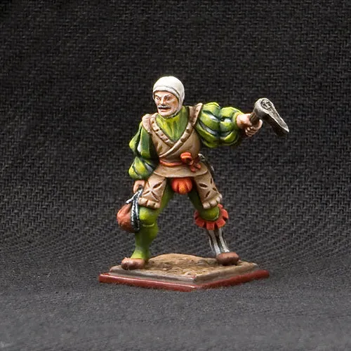 Brother Vinni Landsknecht Sapper figurine résine 28mm historique
