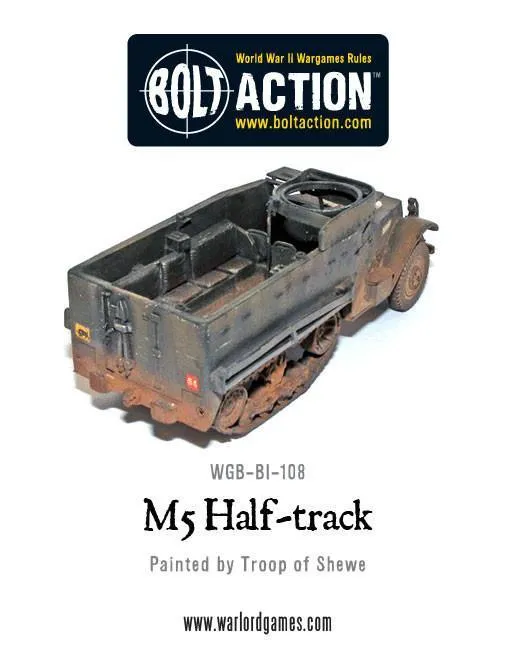 Bolt Action M5 Halftrack véhicule résine 28mm