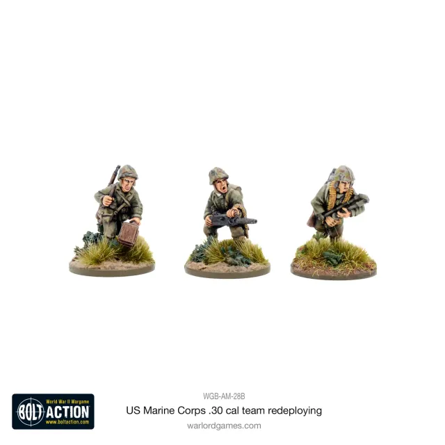 Warlord Games Bolt Action USMC 30 Cal MMG figurines métal x3
