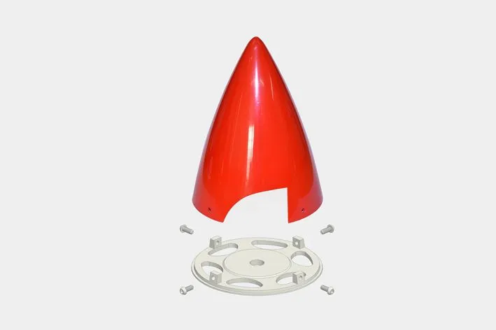 Black Horse Model Ultimate Spinner Red 86mm-R cône rouge 86 mm