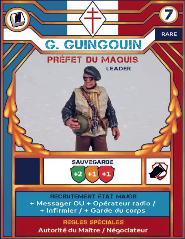Des Tranchées aux Barricades France 1944 : Georges GUINGOUIN carte