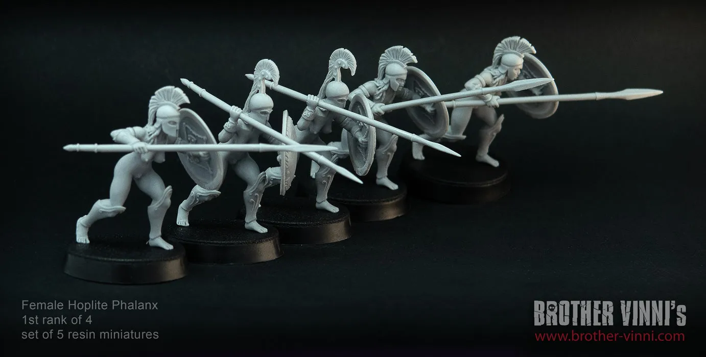 Brother Vinni Female Hoplites 1/4 figurines résine 28mm lot de 5