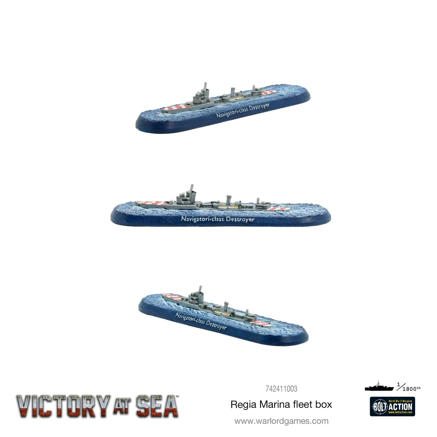 Bolt Action Victory at Sea Regia Marina coffret flotte