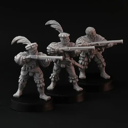 Brother Vinni Landsknecht Handgunners 01 figurine résine 28mm lot de 3