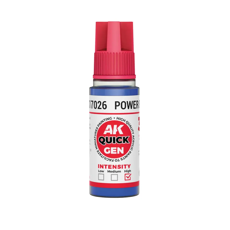 AK Interactive QuickGen Power Blue peinture 18 ml contraste