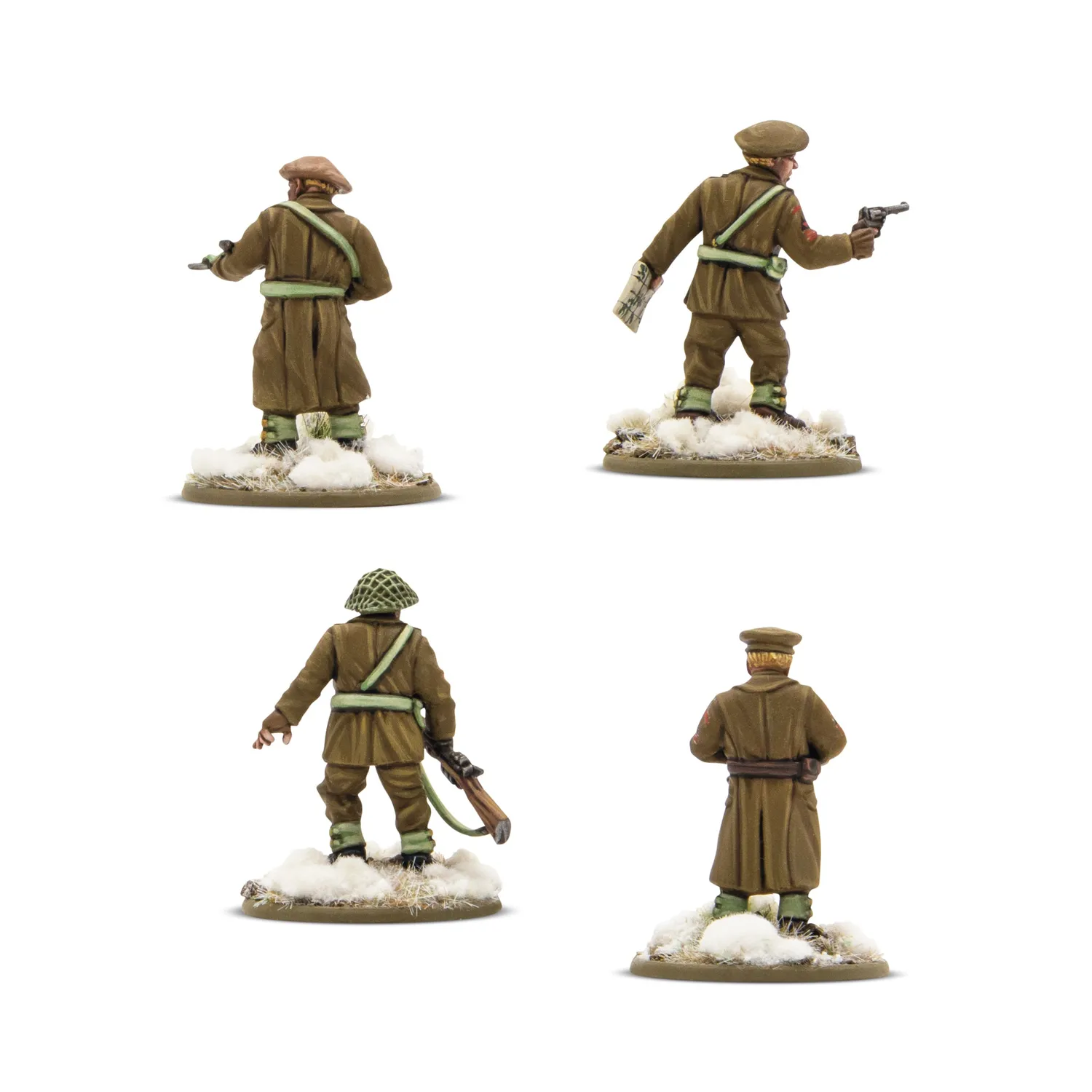 Bolt Action British & Canadian Infantry (Winter) Platoon Commanders figurines hiver