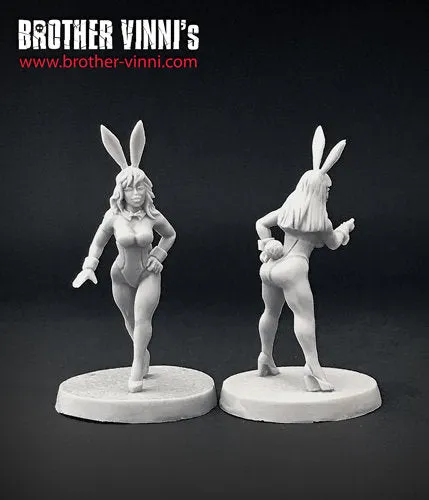 Brother Vinni Bunny Girls 02 figurine résine 28mm lot 2