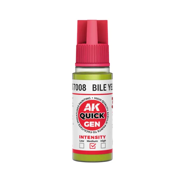 AK Interactive QuickGen peinture Bile Yellow 18 ml contraste