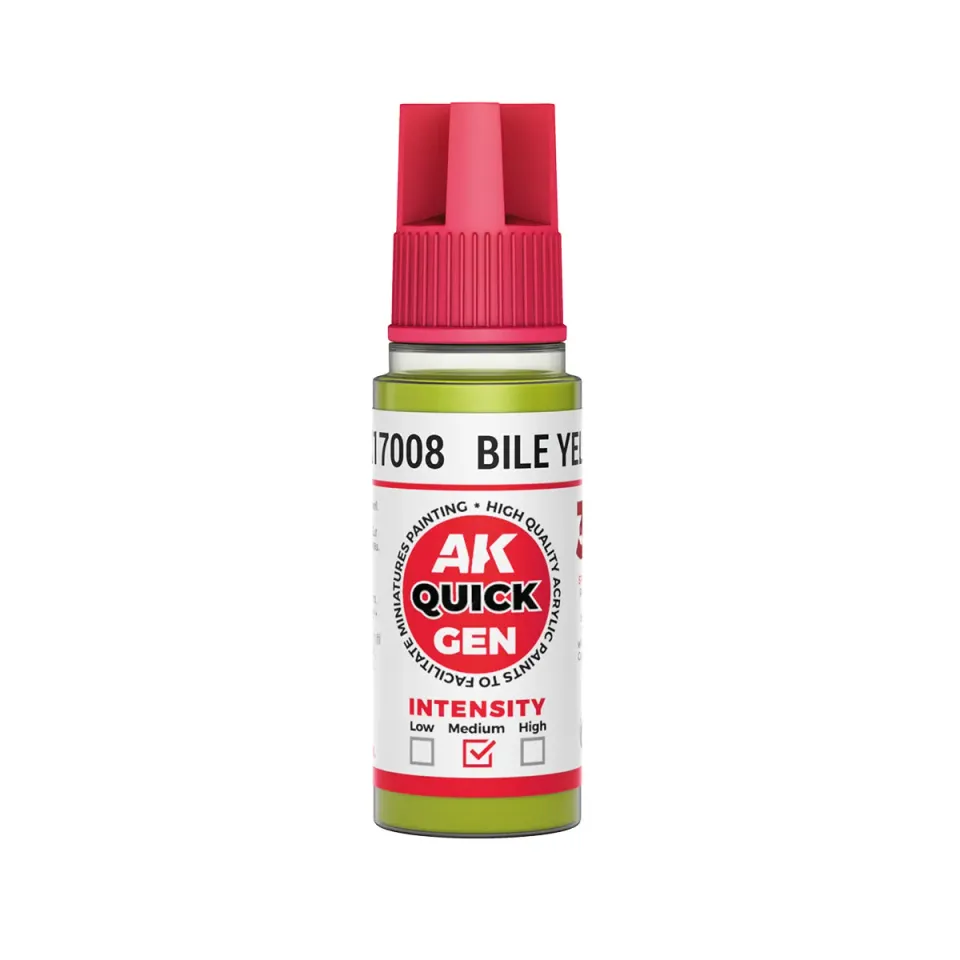 AK Interactive QuickGen peinture Bile Yellow 18 ml contraste