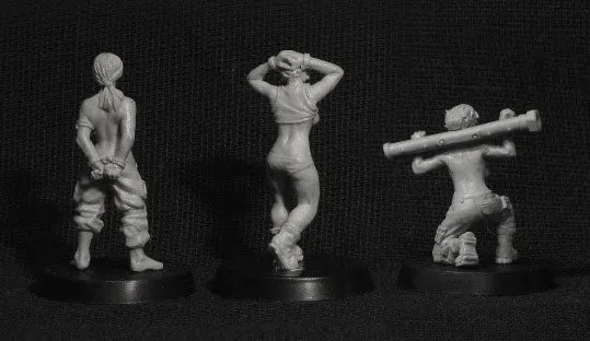 Brother Vinni Captives lot 3 figurines résine 28 mm otages