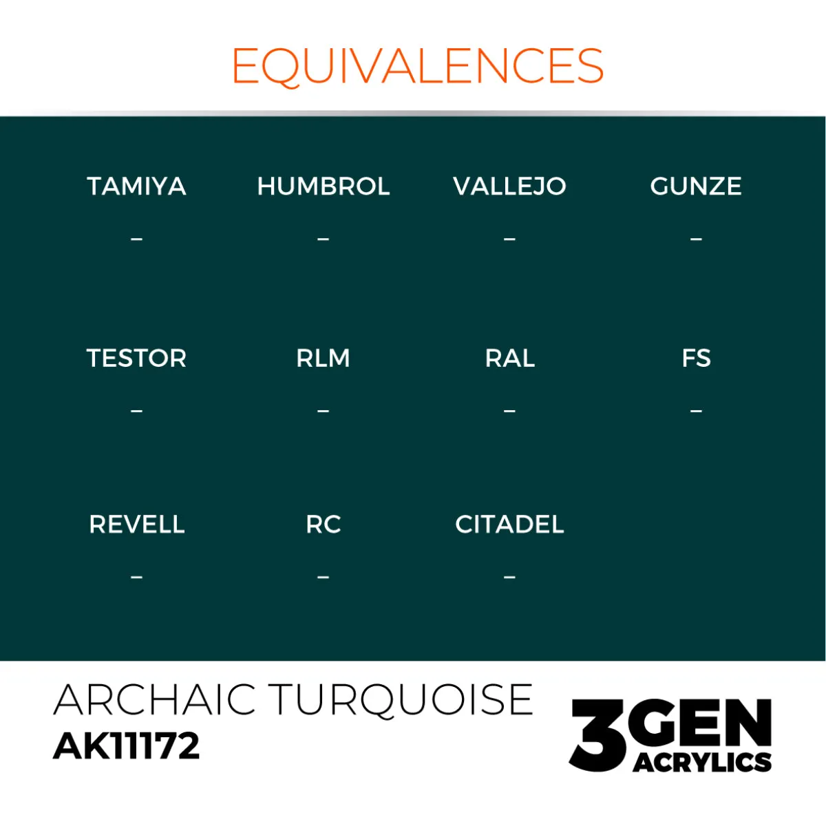 AK Interactive 3Gen Archaic Turquoise peinture acrylique 17ml bleu
