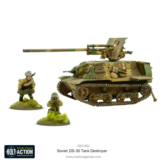 Bolt Action Soviet ZIS-30 Tank Destroyer char résine métal