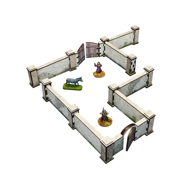 Micro Art Studio Murs Pierres décor 28mm 80 cm portail