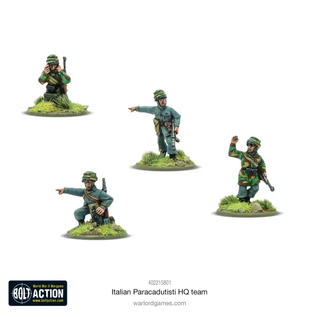 Warlord Games Bolt Action Italian Paracadutisti HQ figurines