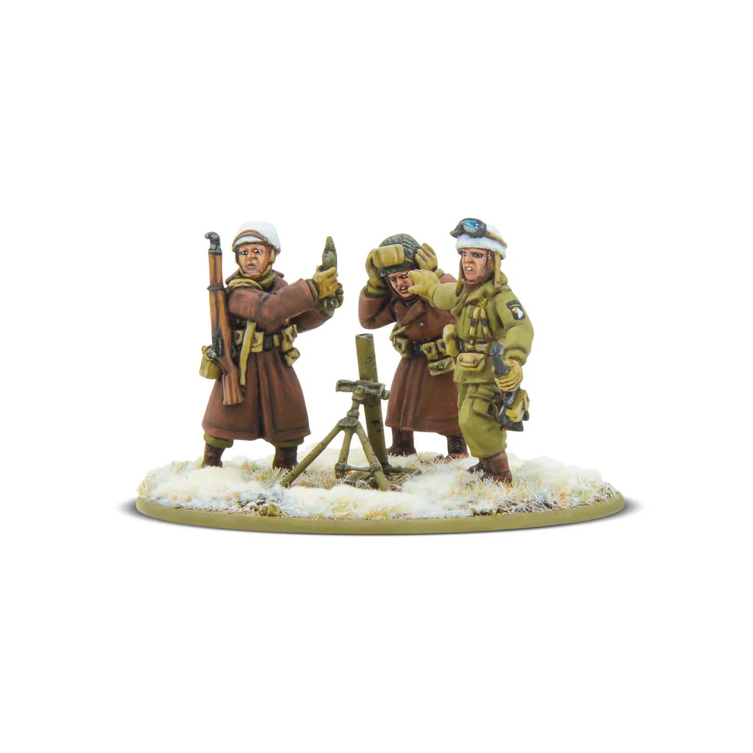 Bolt Action US Airborne Winter Medium Mortar Team mortier hiver