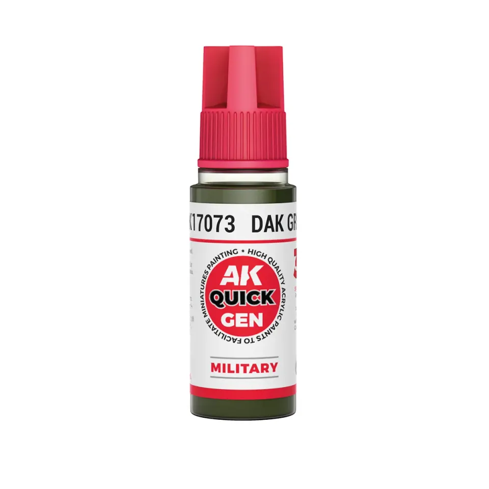 AK Interactive QuickGen DAK Green peinture acrylique 18 ml verte