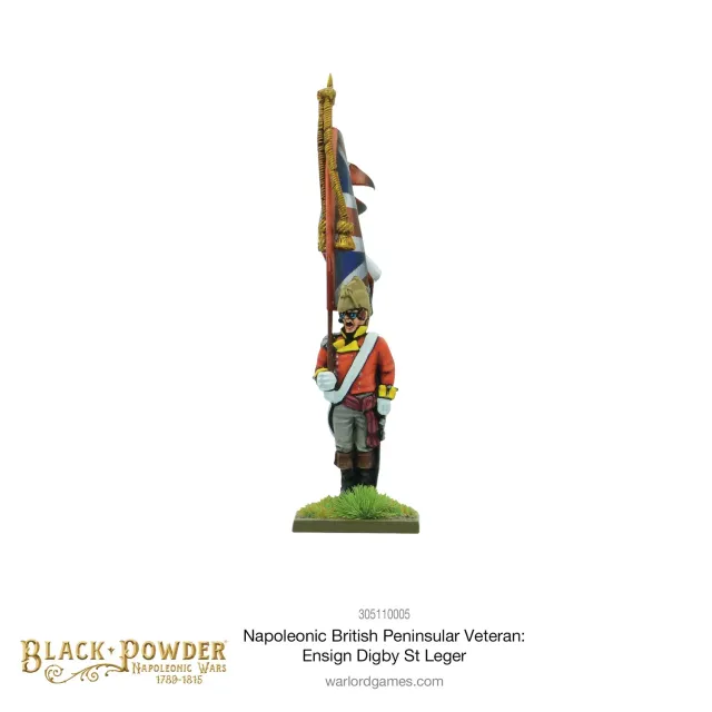 Bolt Action Napoleonic British Peninsular Veteran Ensign Digby St.Leger figurine résine