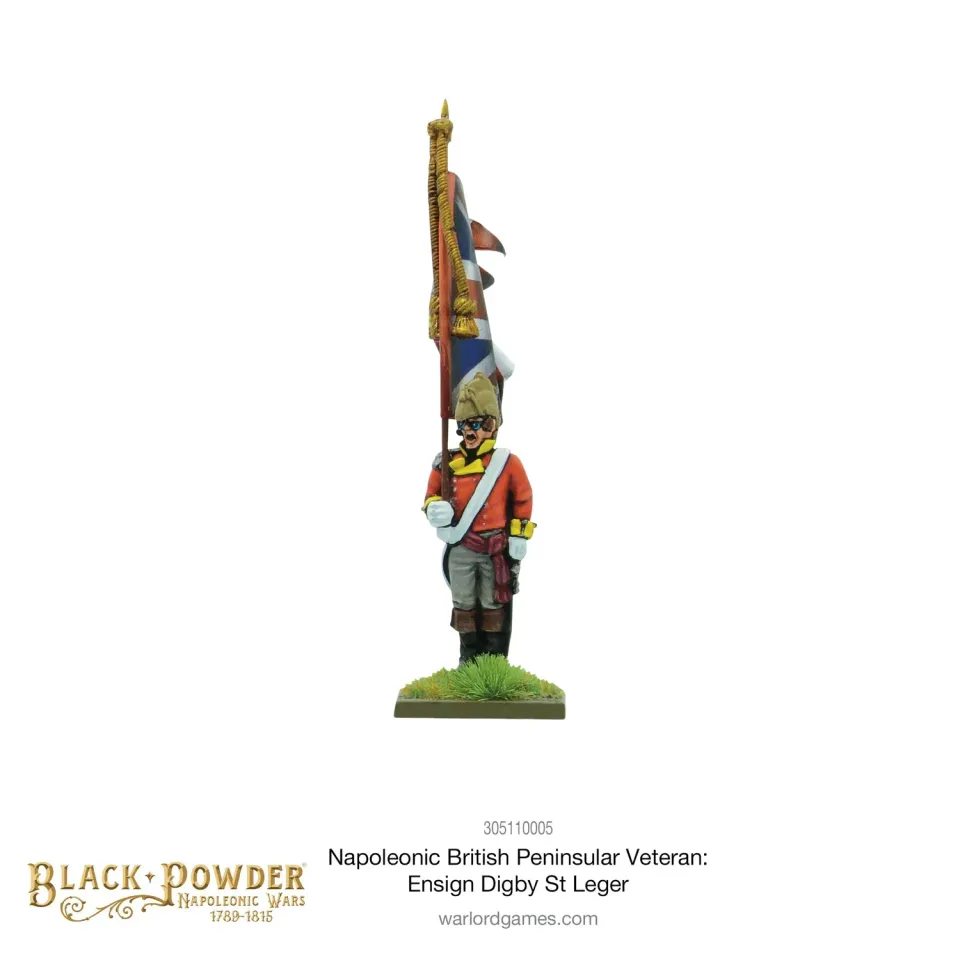 Bolt Action Napoleonic British Peninsular Veteran Ensign Digby St.Leger figurine résine