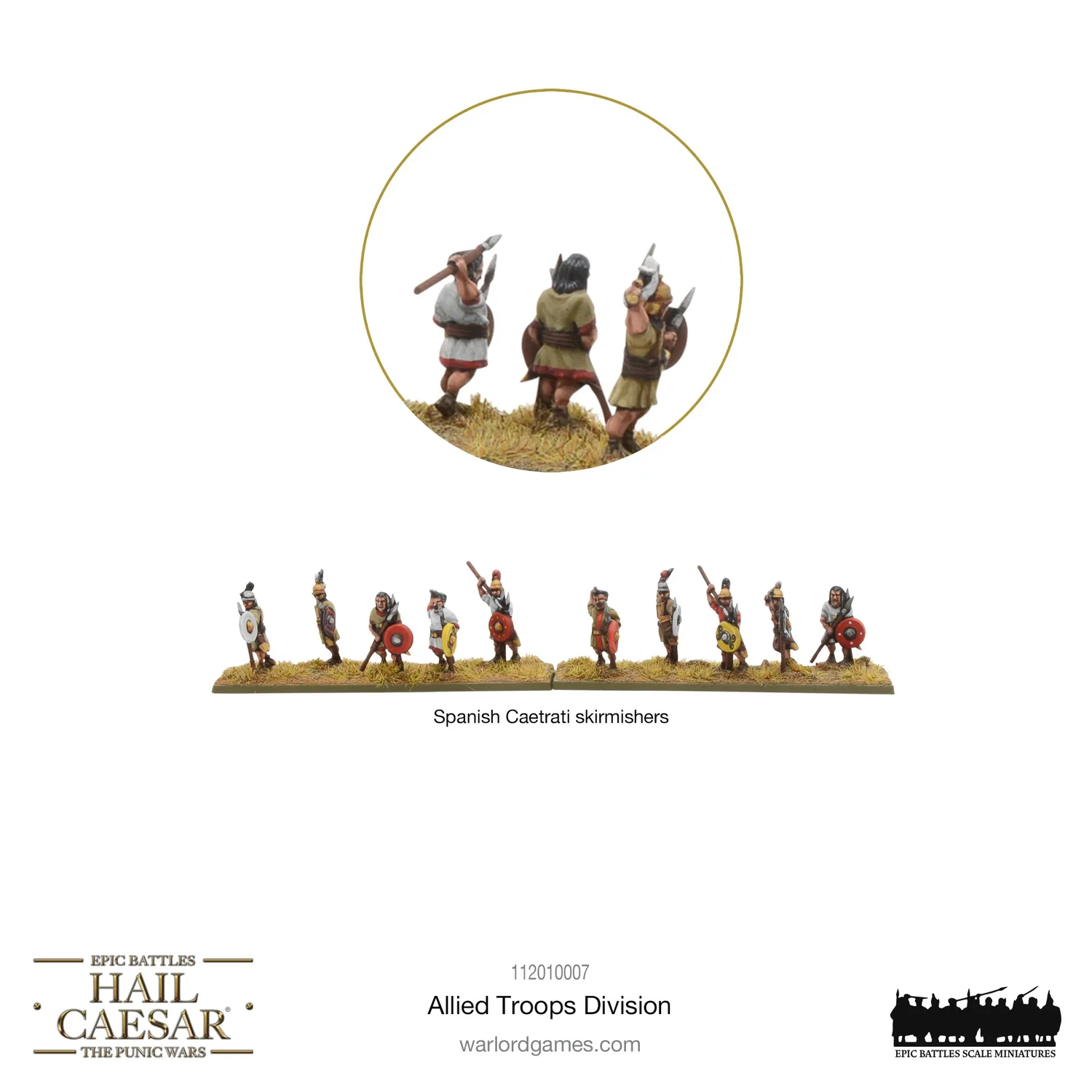 Warlord Hail Caesar Epic Battles Allied Troops division plastique