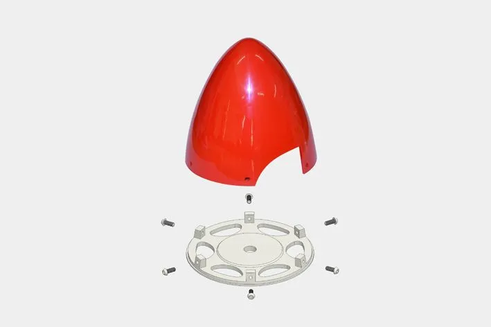 Black Horse Model Parabol Spinner Red 95mm cône rouge 95 mm