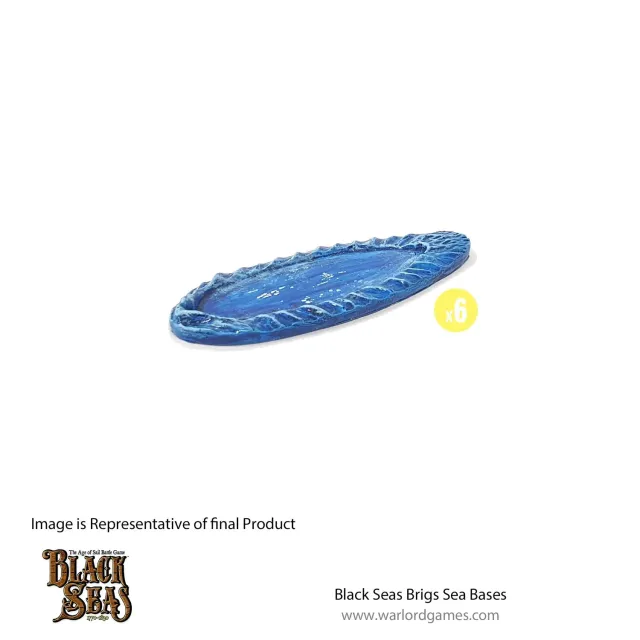 Bolt Action Black Seas Brigs socles de mer x6 en résine