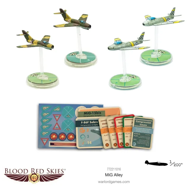 Bolt Action Blood Red Skies MiG Alley! avions 4 résine