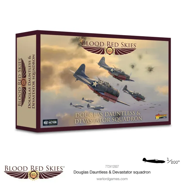 Bolt Action Blood Red Skies Douglas Dauntless & Devastator Squadron 6 avions