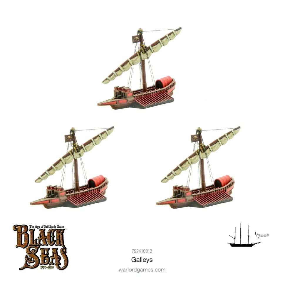 Bolt Action Black Seas Galleys navires figurines résine métal