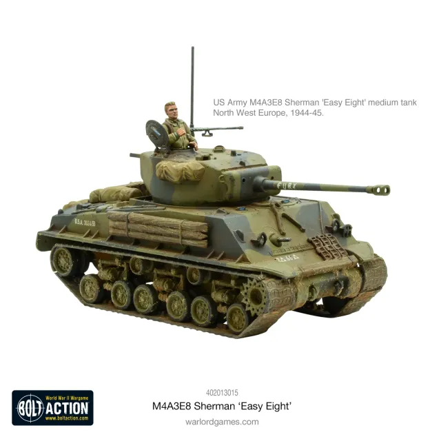 Bolt Action M4A3E8 Sherman Easy Eight char plastique 76 mm