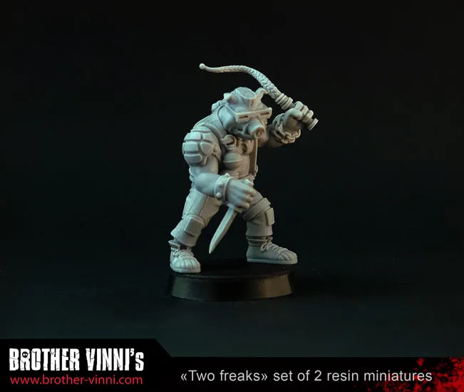 Brother Vinni Two Freaks figurine résine 28mm monstres x2