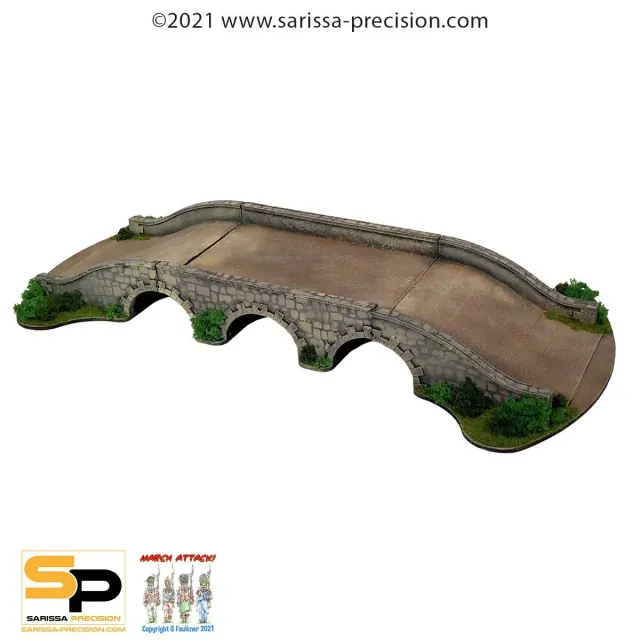 Bolt Action Triple Arch Stone Bridge pont de décor en MDF