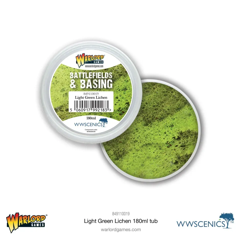 War World Scenics Battlefields Basing lichen vert clair 180ml