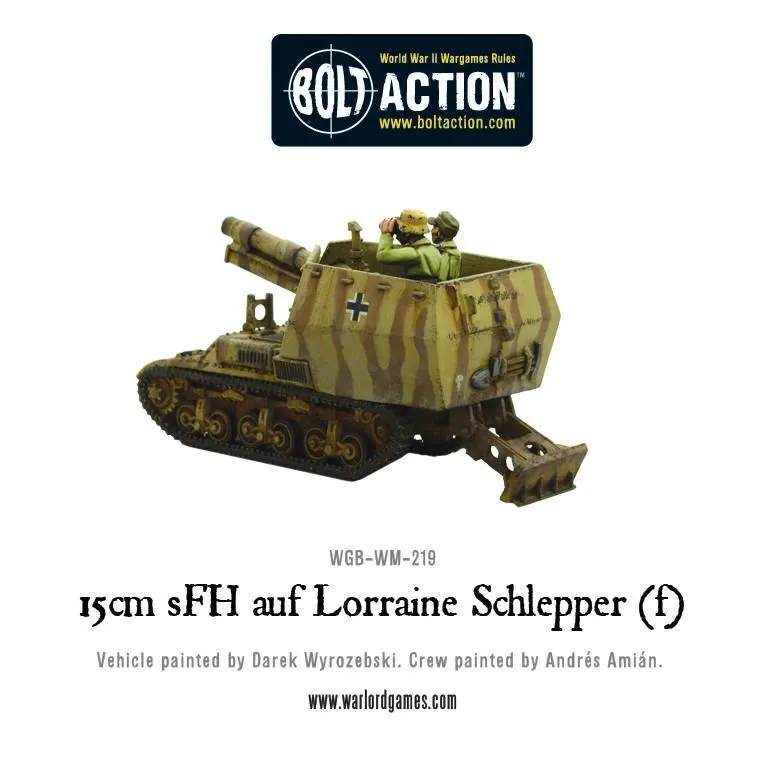 Bolt Action 15cm sFH Lorraine Schlepper canon automoteur
