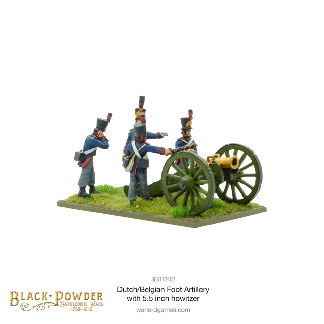 Warlord Black Powder artillerie belge obusier 5,5 pouces