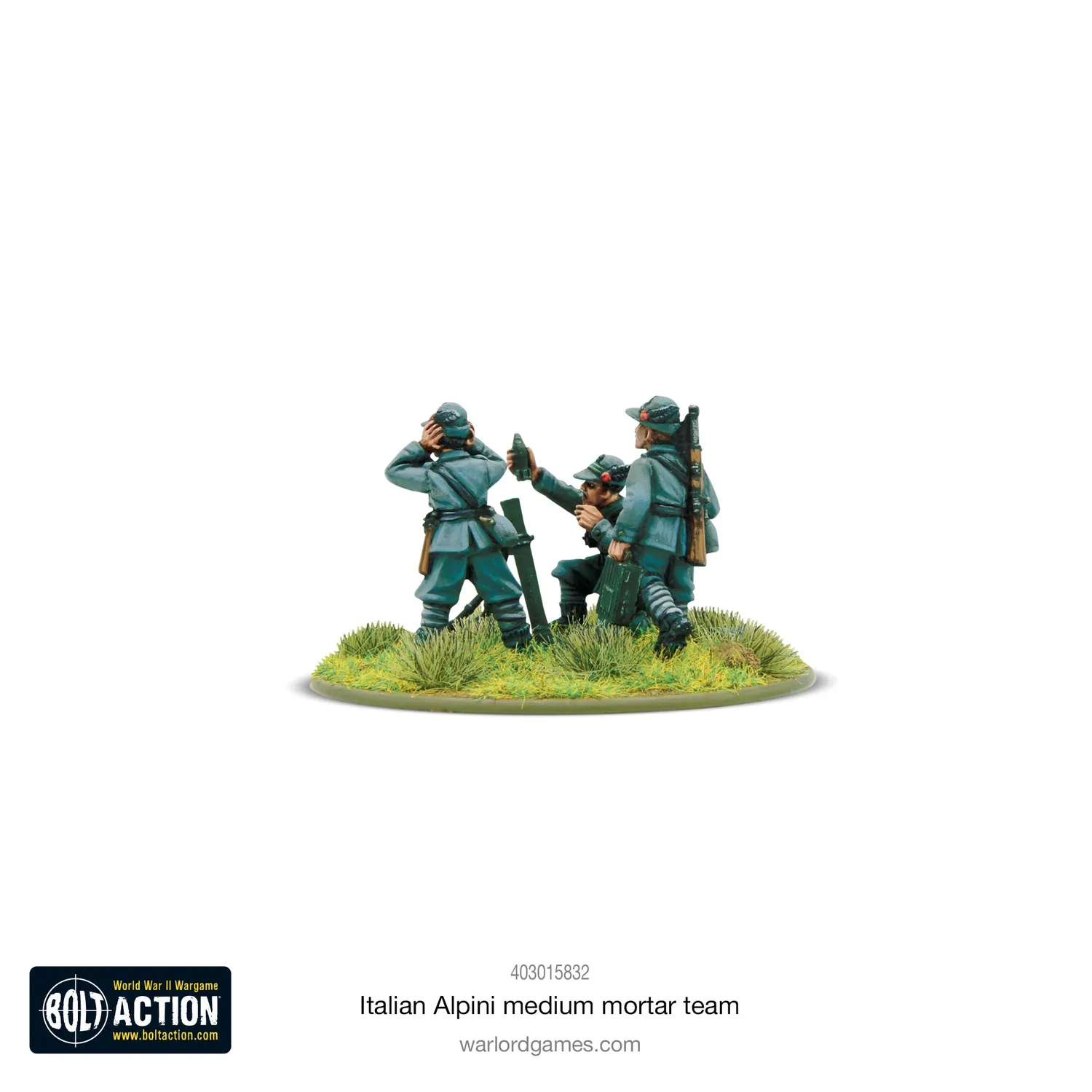 Bolt Action Italian Alpini Medium Mortar team équipe mortier métal