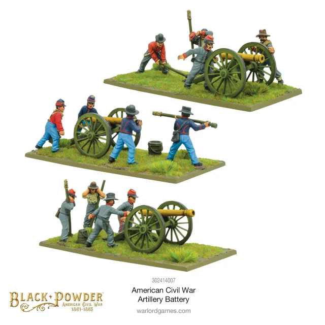 Black Powder Civil War Artillery Battery canons figurines boîte