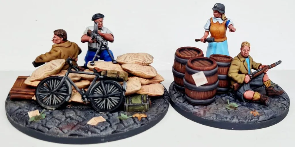 Des Tranchées aux Barricades FFI Parisiens Insurgés figurines 28mm x24