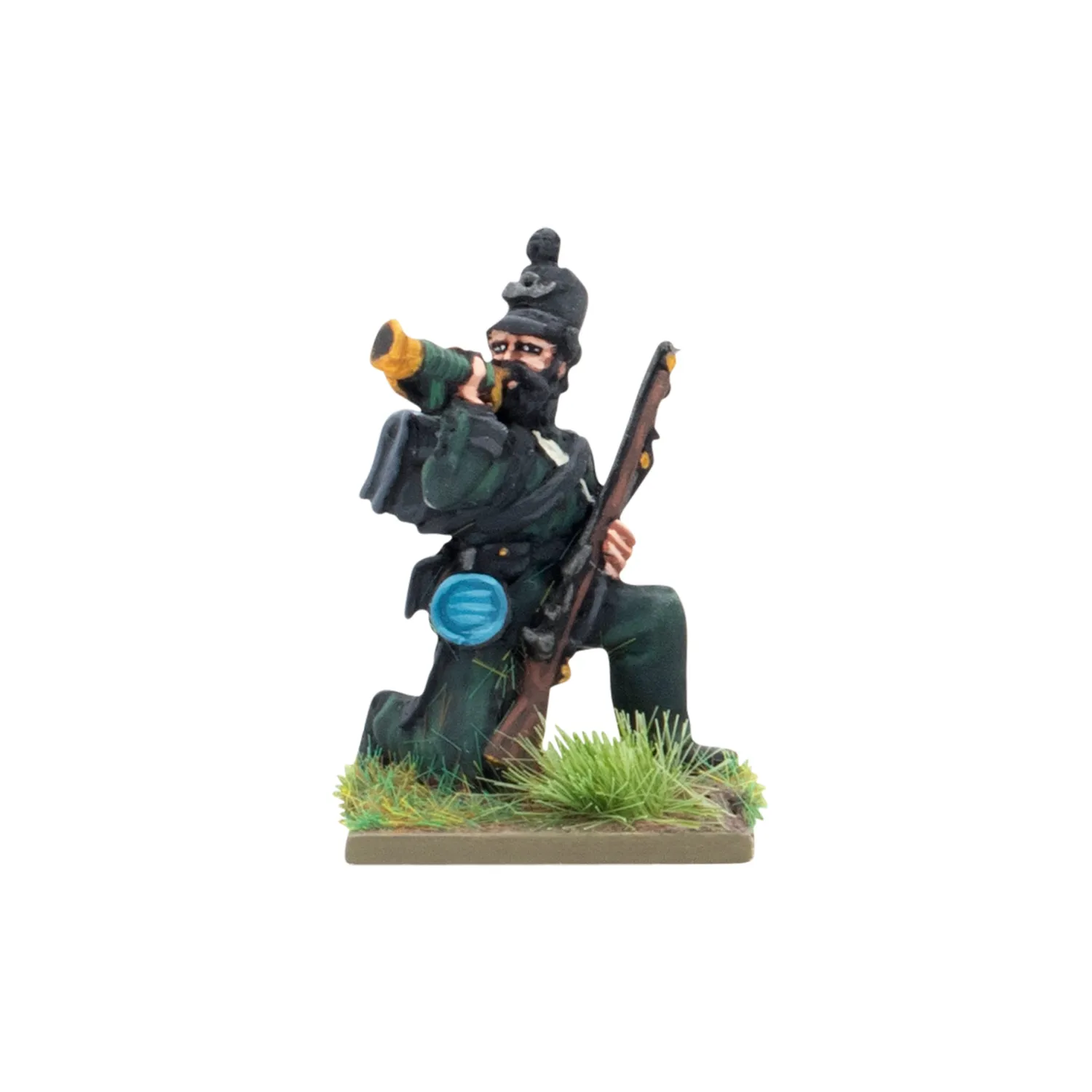 Bolt Action Black Powder Crimean War British Rifle Brigade in shakos command figurines métal