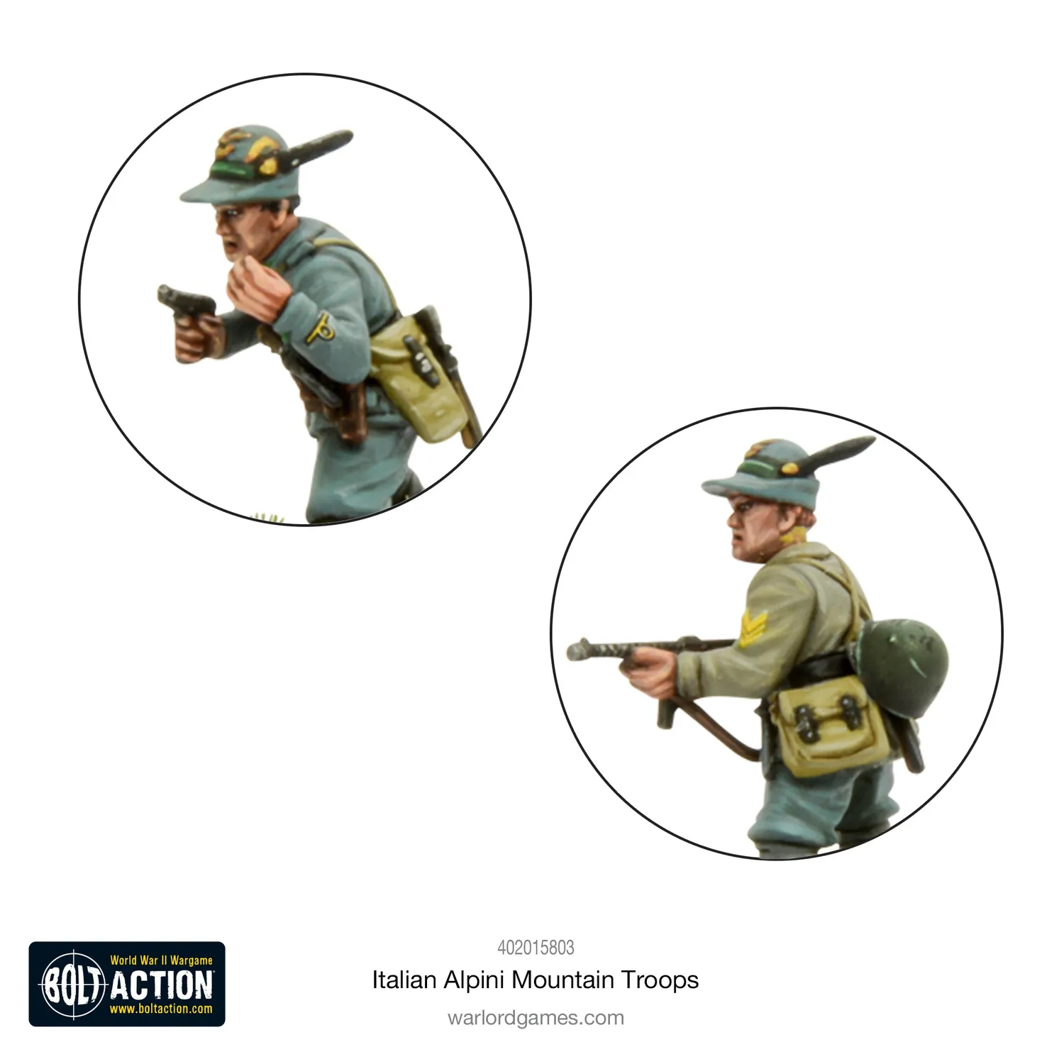 Bolt Action Italian Alpini Mountain Troops figurines 30 soldats