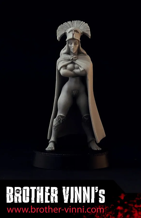Brother Vinni Female Greek Hoplite Commander figurine résine 28 mm