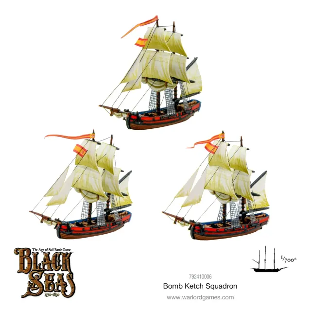 Black Seas Bomb Ketch Squadron navires résine métal