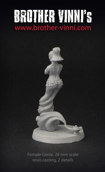 Brother Vinni Female Genie figurine résine 28 mm lampe