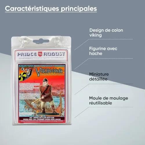 Prince August Hobby Colon viking avec hache PA972 moule de moulage métal 40 mm